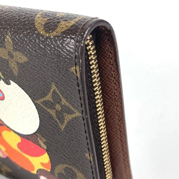 LOUIS VUITTON M61729 Monogram Panda Porto Monezup Murakami Takashi Long Wallet - Picture 9 of 15